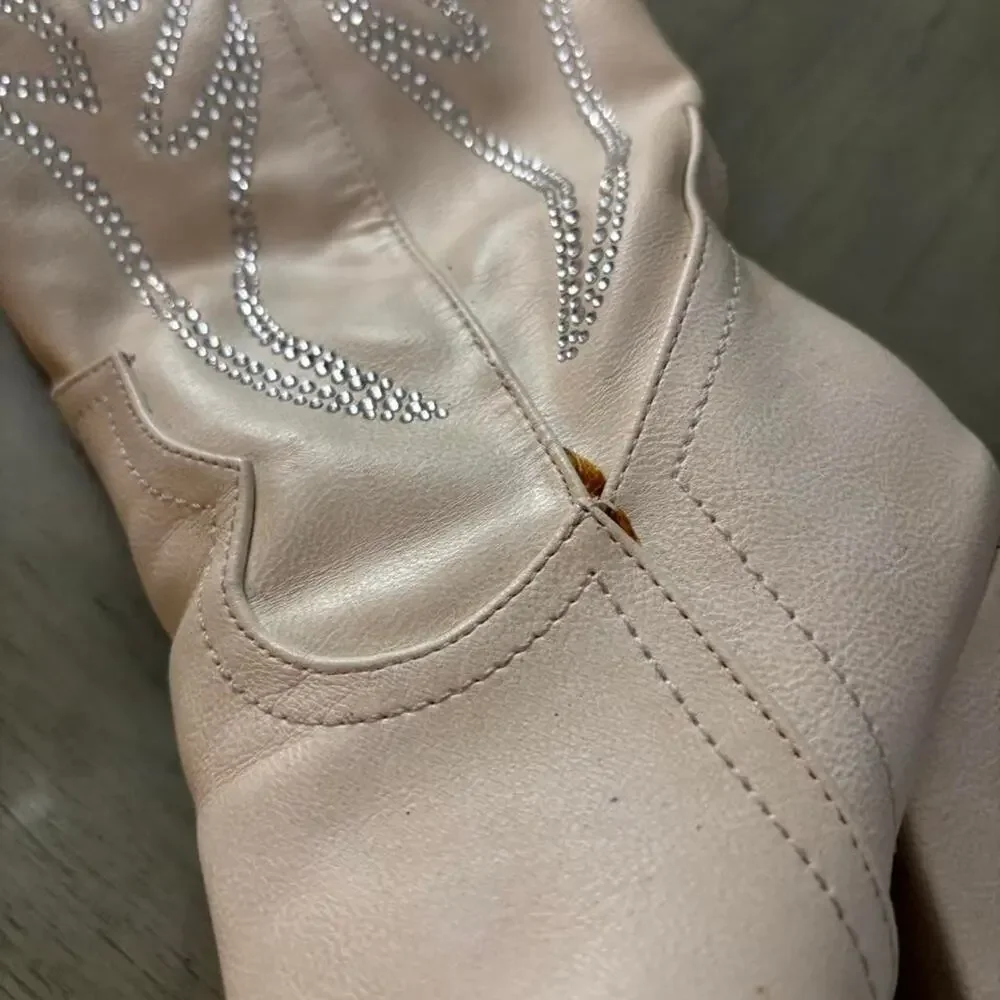 Miles cream cowboy boots with